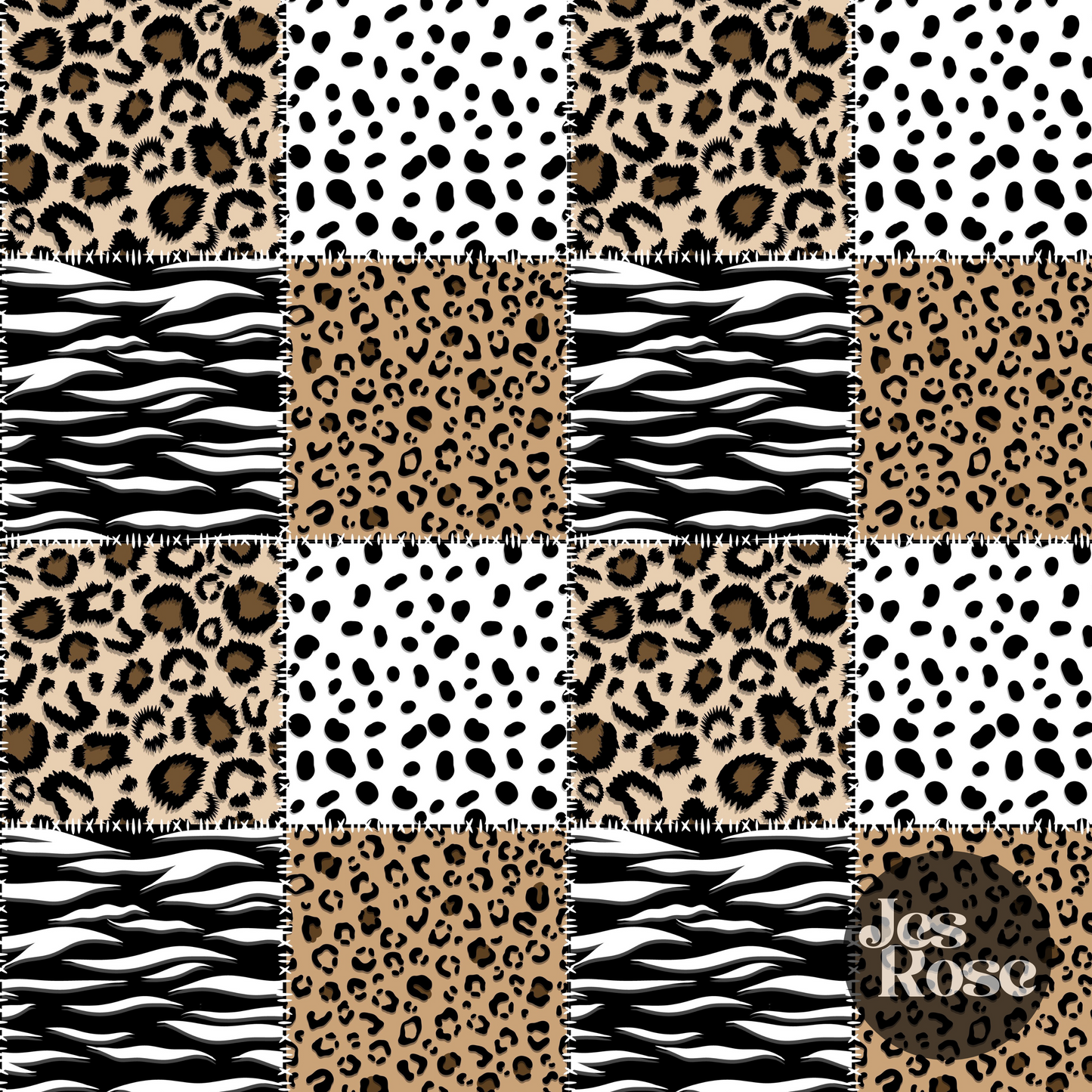 Jungle Patchwork - Floor & Wall Vinyl
