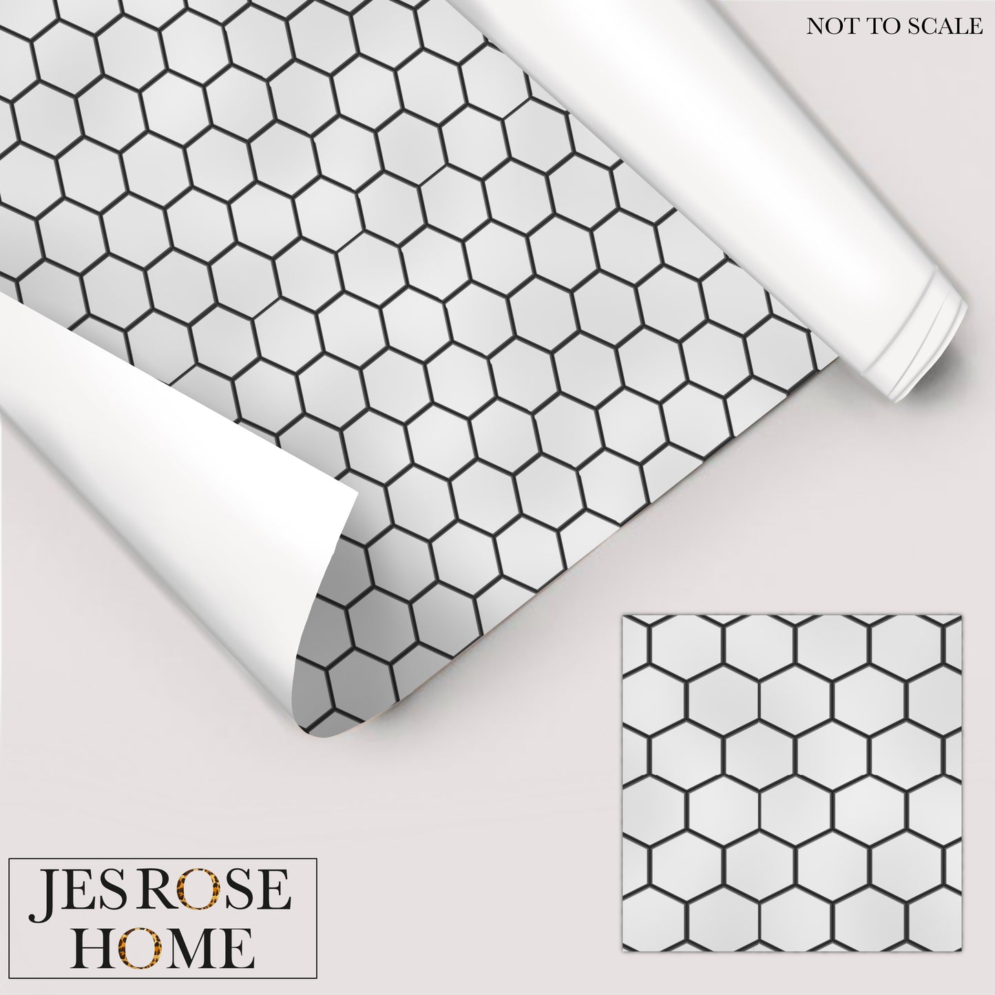 Hexagon Tiles - Floor & Wall Vinyl