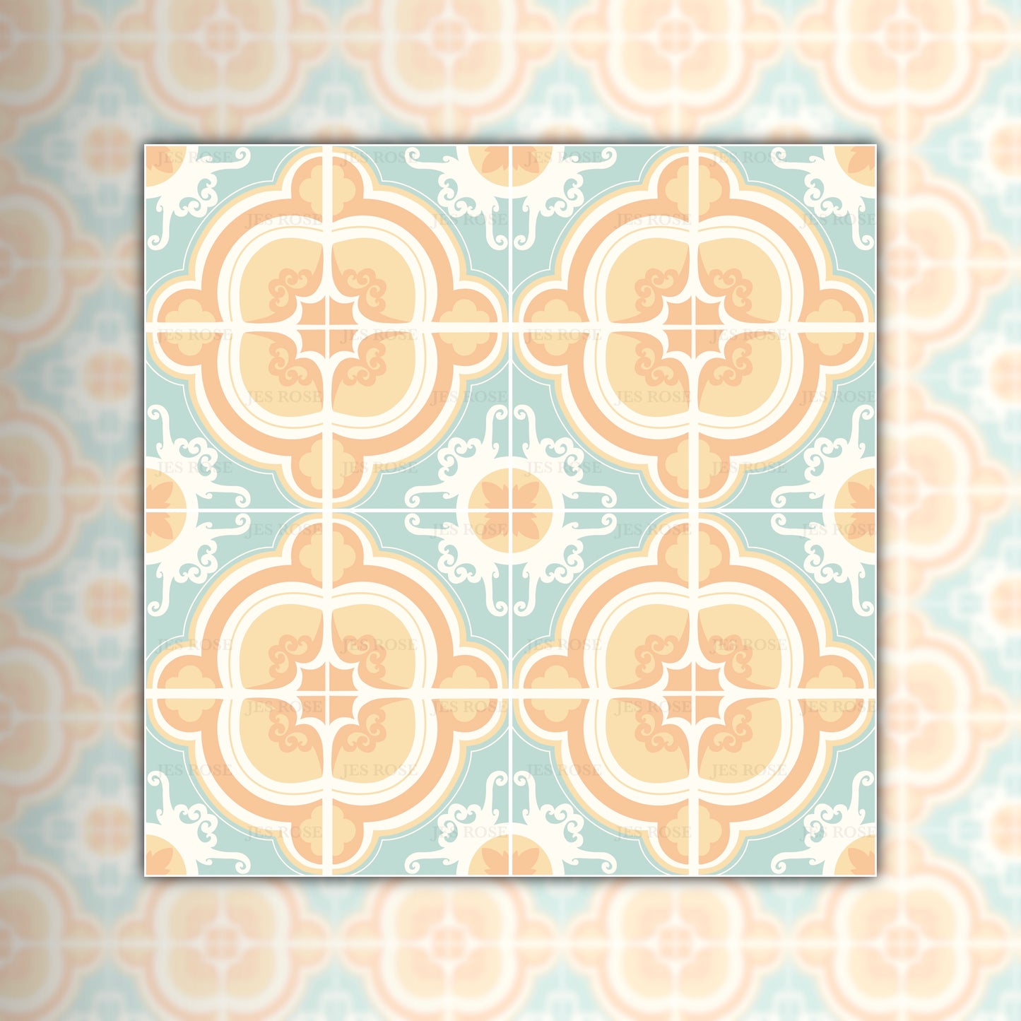 Venice Pastel (small) Premium Peel & Stick Tiles
