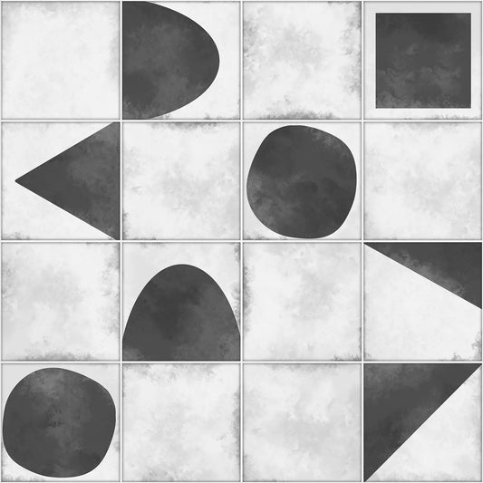 Abstract Geometric Rustic Shower Panel