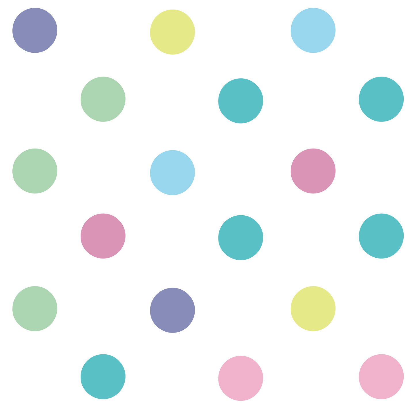 Polka Dot Pastel Premium Peel & Stick Tiles