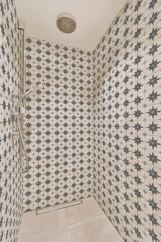 Astral Black & White Rustic Shower Panel