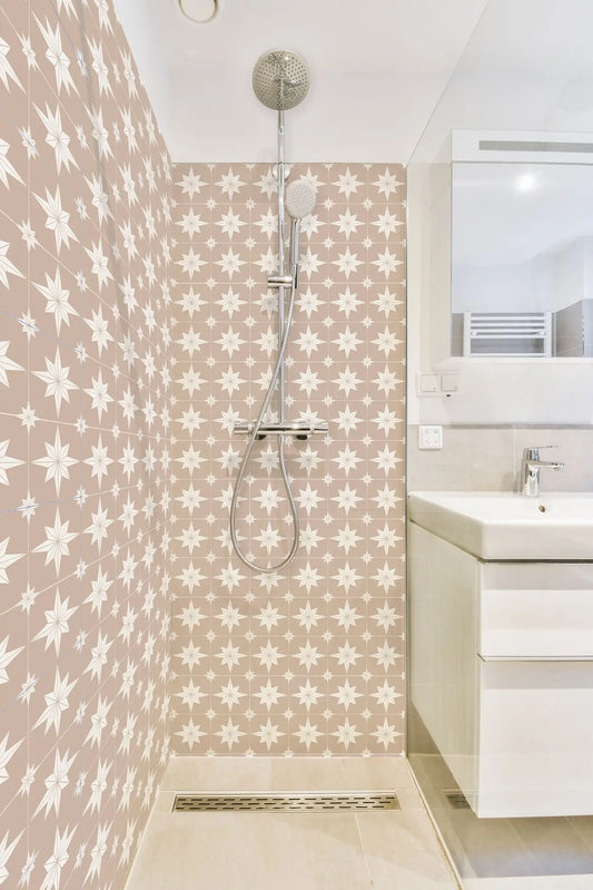 Astral Beige & White Shower Panel