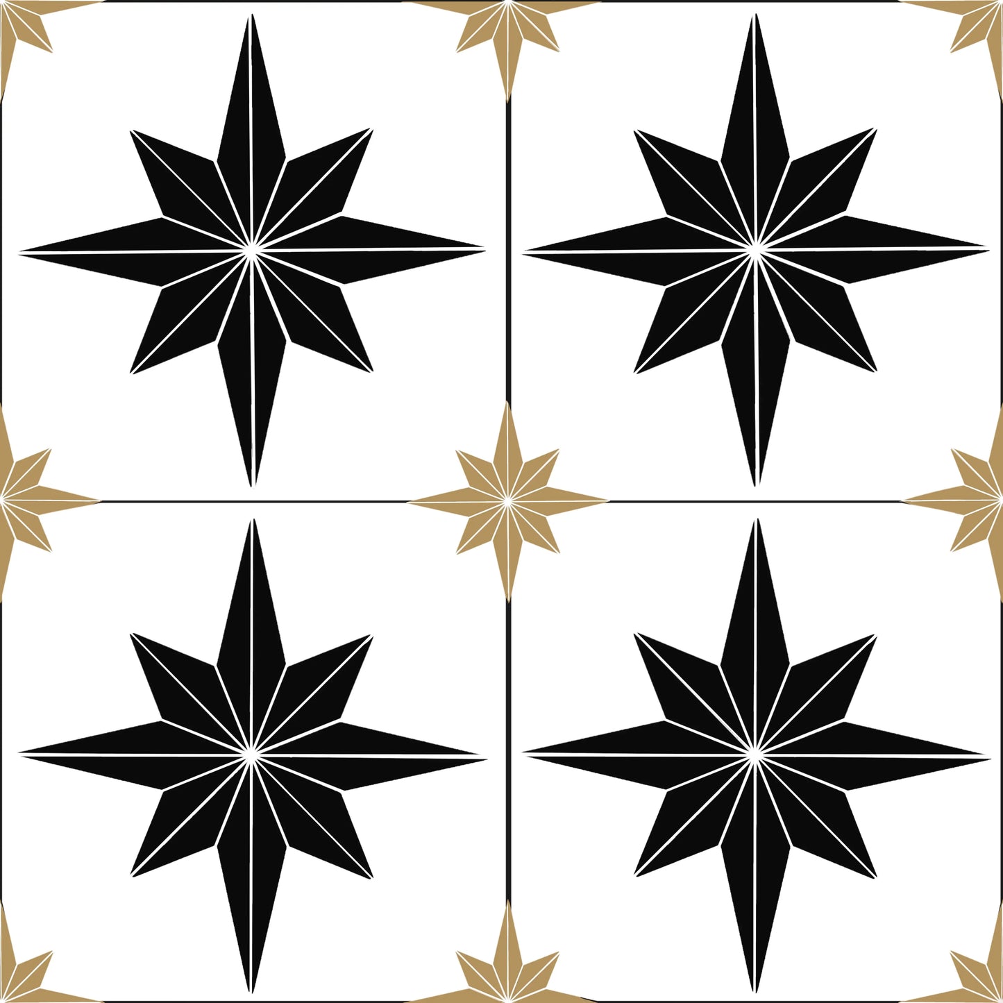 Astral Black & Gold Shower Panel