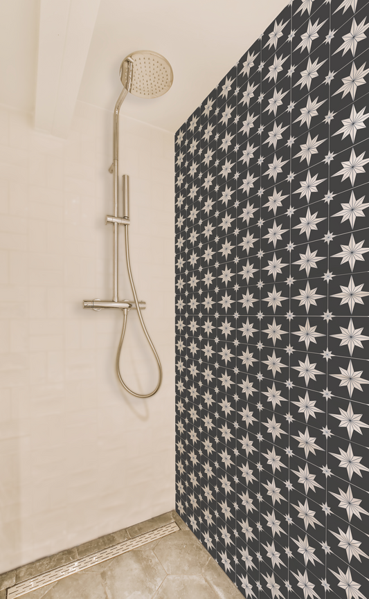 Astral Stars White Shower Panel