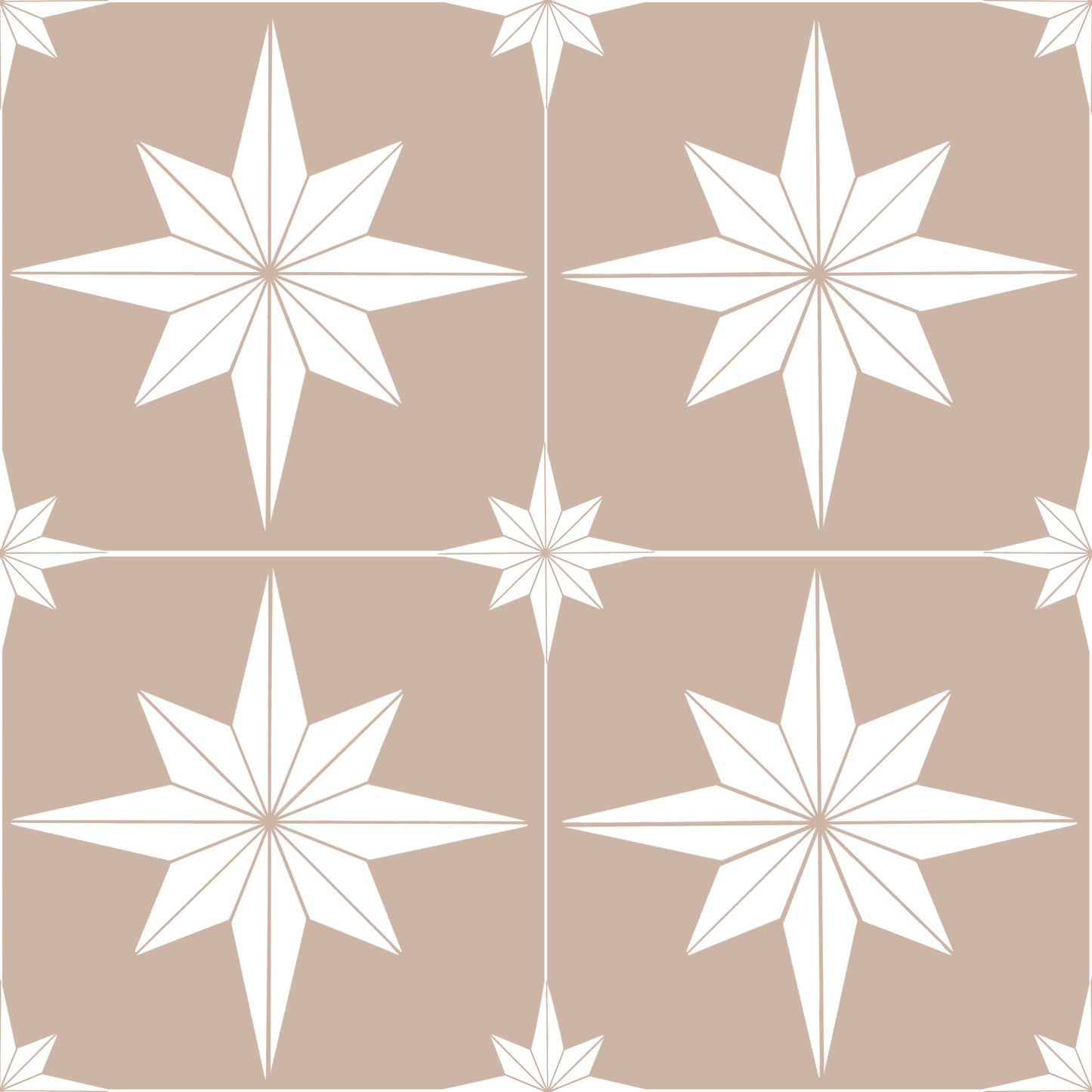 Astral Star Tiles / Colour Background - Floor & Wall Vinyl