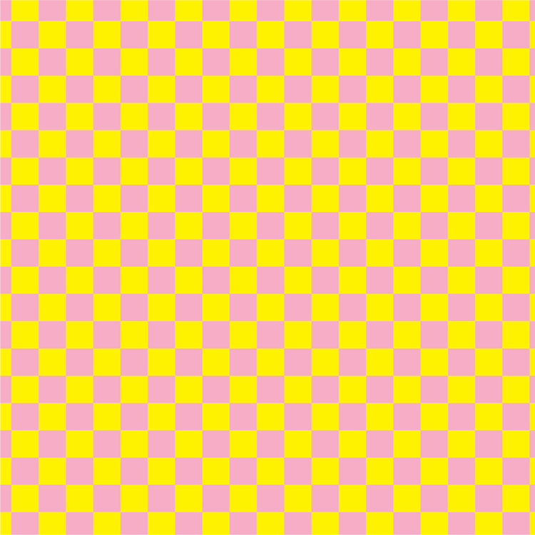 Checkered Design Pink & Yellow (small) - Window Vinyl