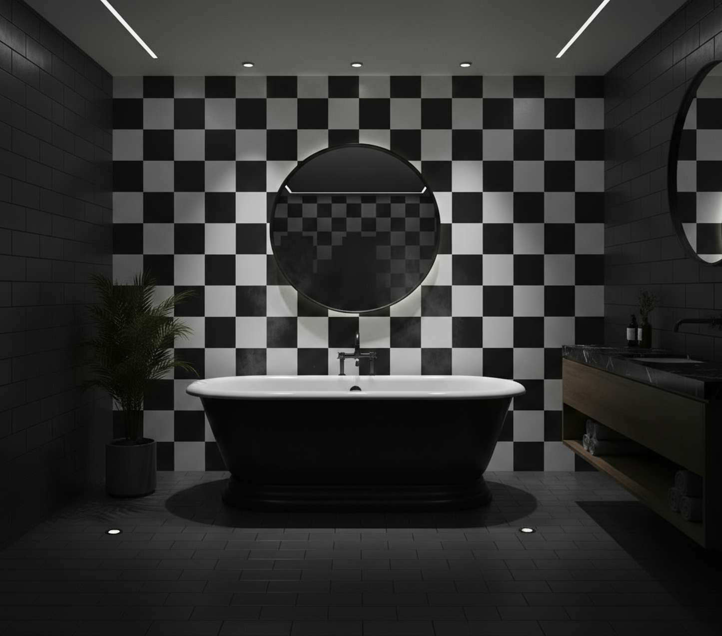 Checked Shower Panel