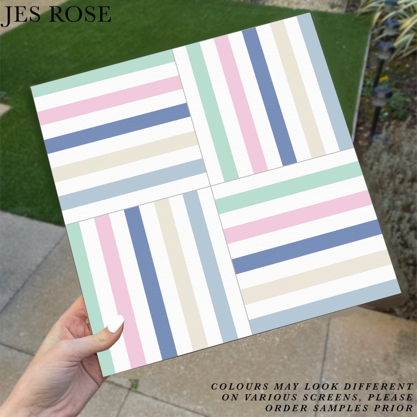 Classic Stripes Pastel Premium Peel & Stick Tiles