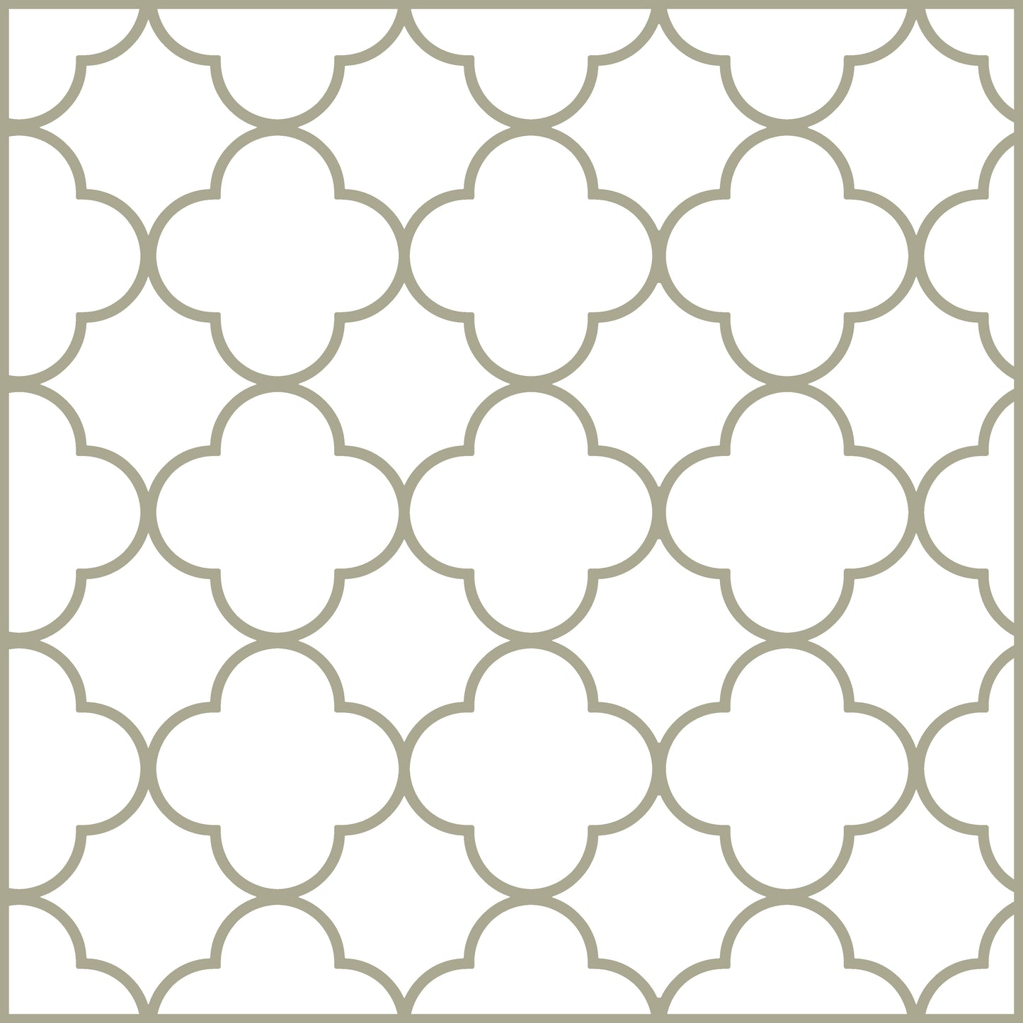 Quatrefoil Sage & White Premium Peel & Stick Tilese