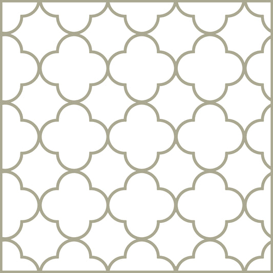 Quatrefoil Sage & White Premium Peel & Stick Tilese