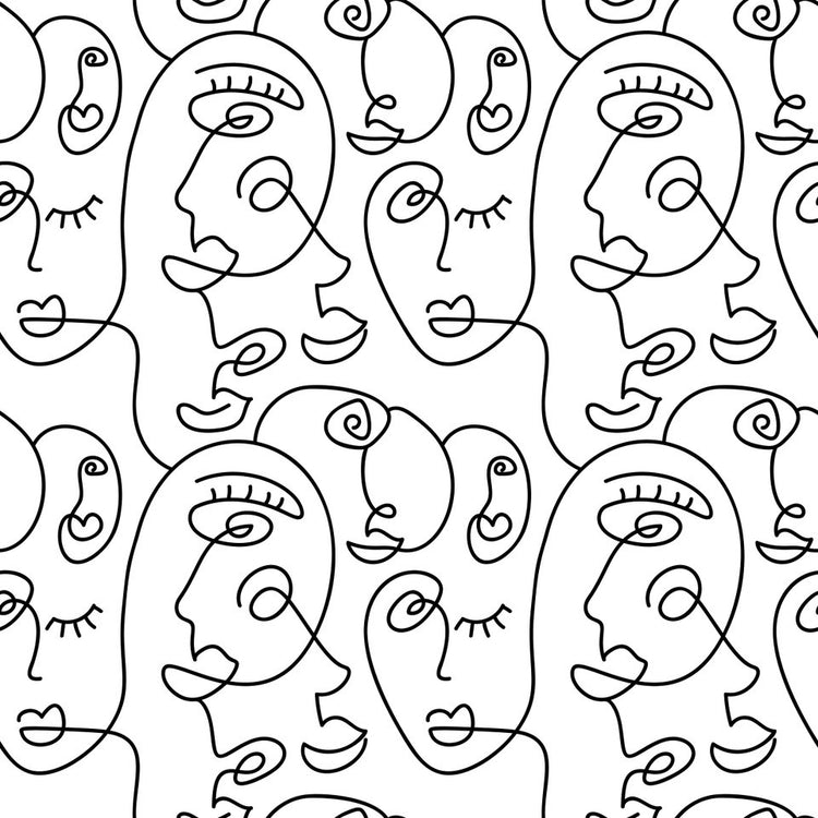 Faces Black & White - Window Vinyl