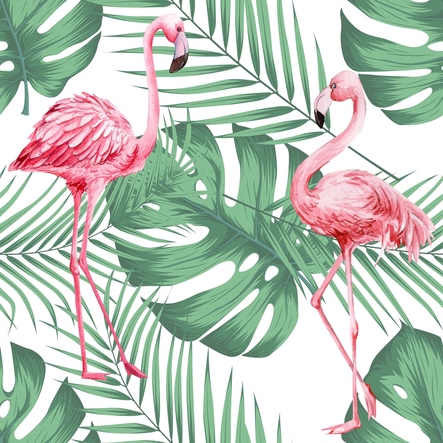 Flamingo & Leaves - Floor & Wall Vinyl