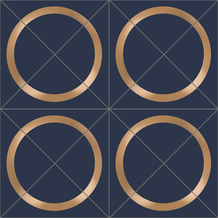 Geometric Circle Tiles - Floor & Wall Vinyl