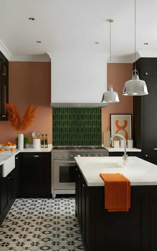 Subway Tile Green Shower Panel