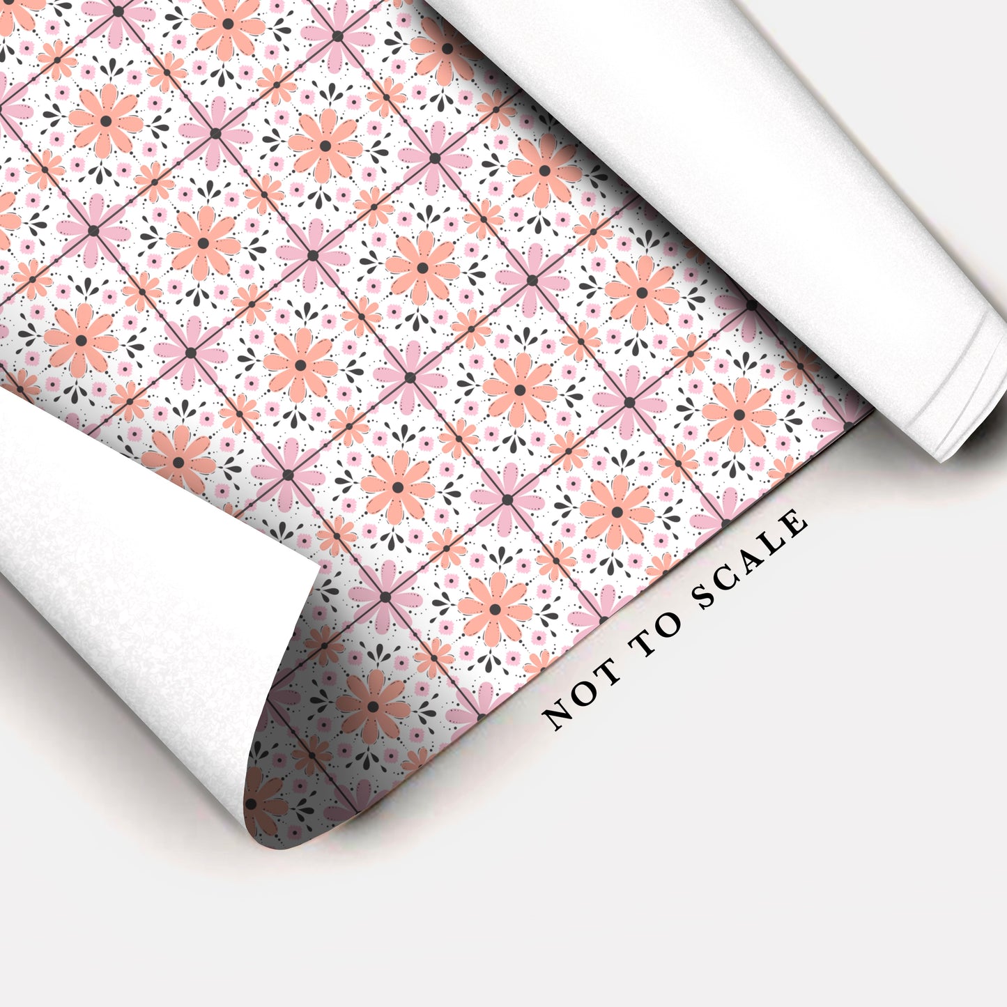 Floral Tiles - Floor & Wall Vinyl
