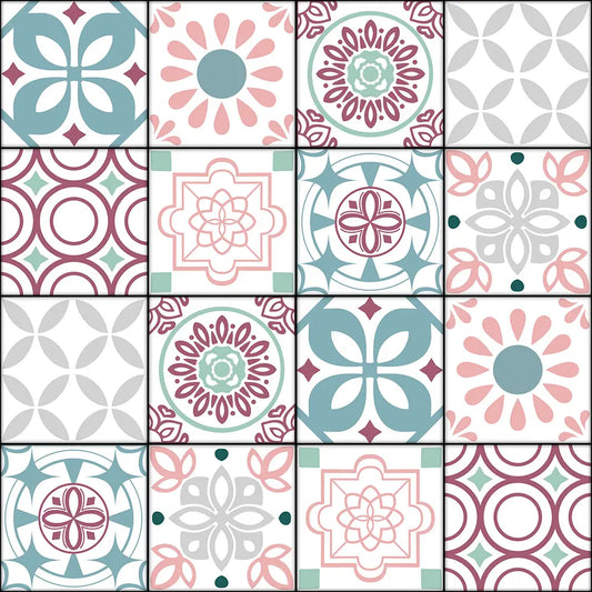 Mosaic Tiles Pastel Shower Panel