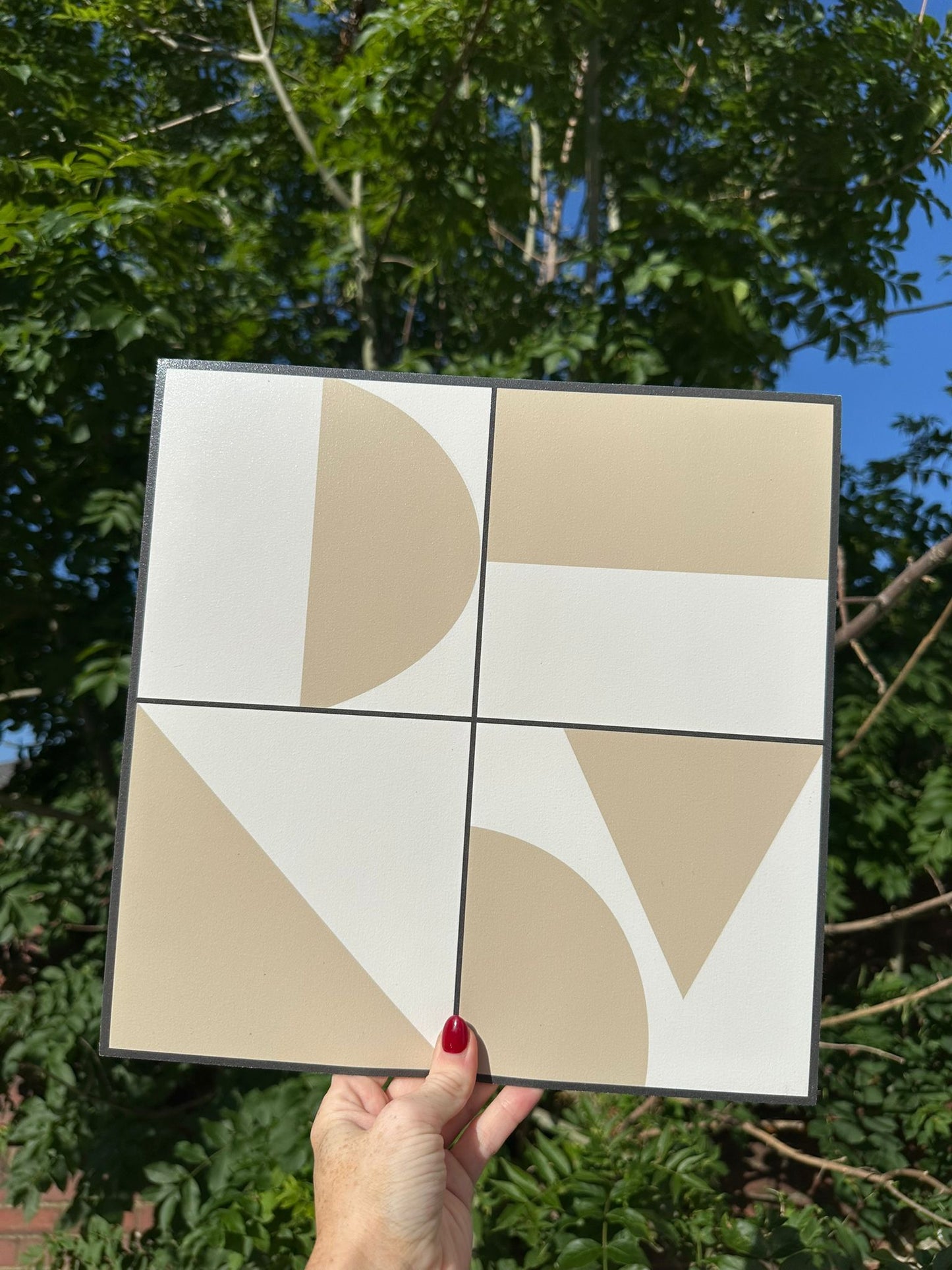 Abstract Geometric Beige