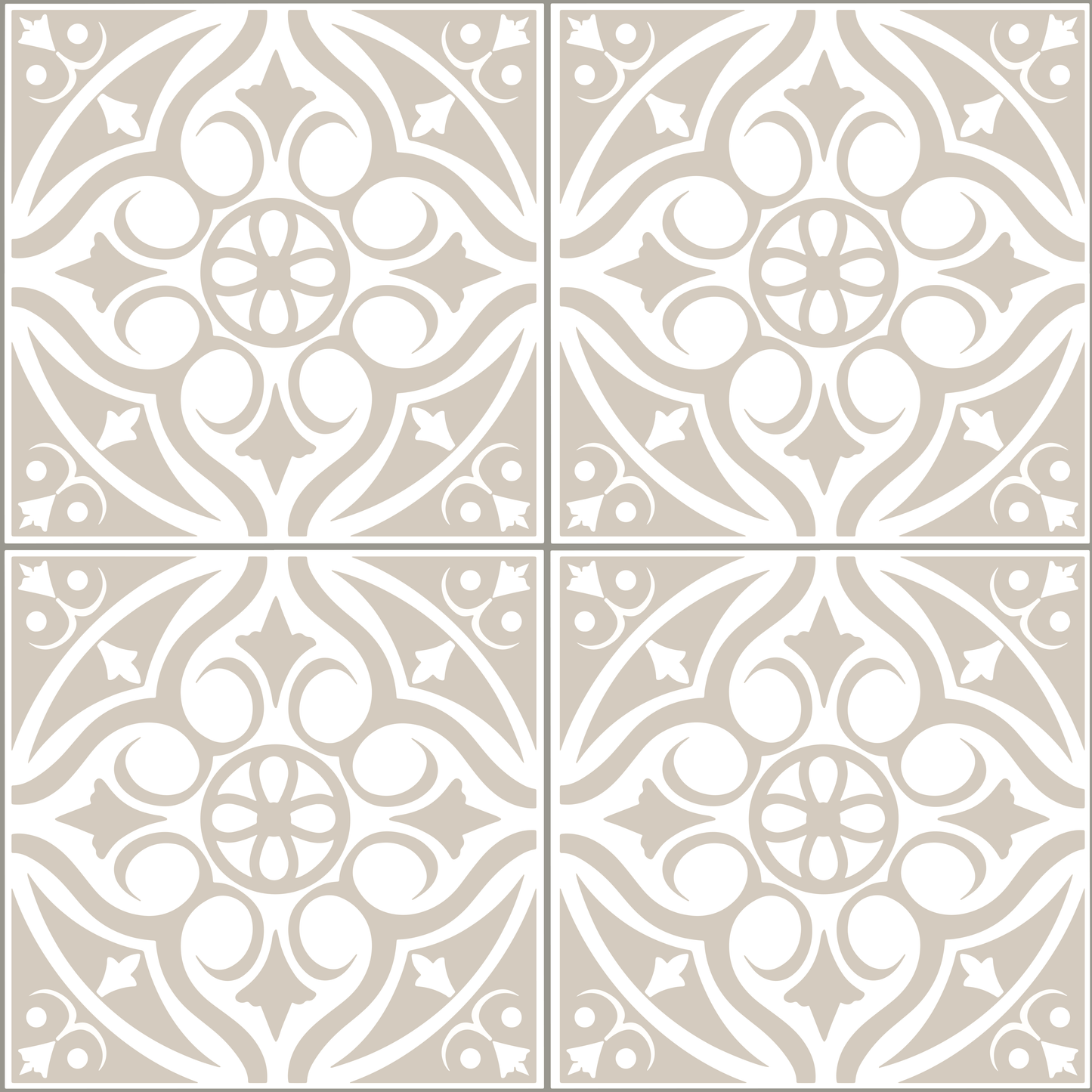 Victorian Tiles Beige Shower Panel