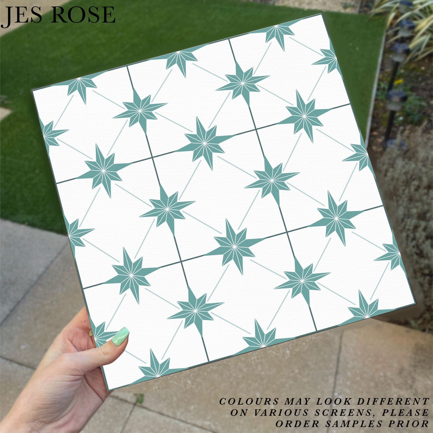 Astral Diamond Teal Premium Peel & Stick Tiles