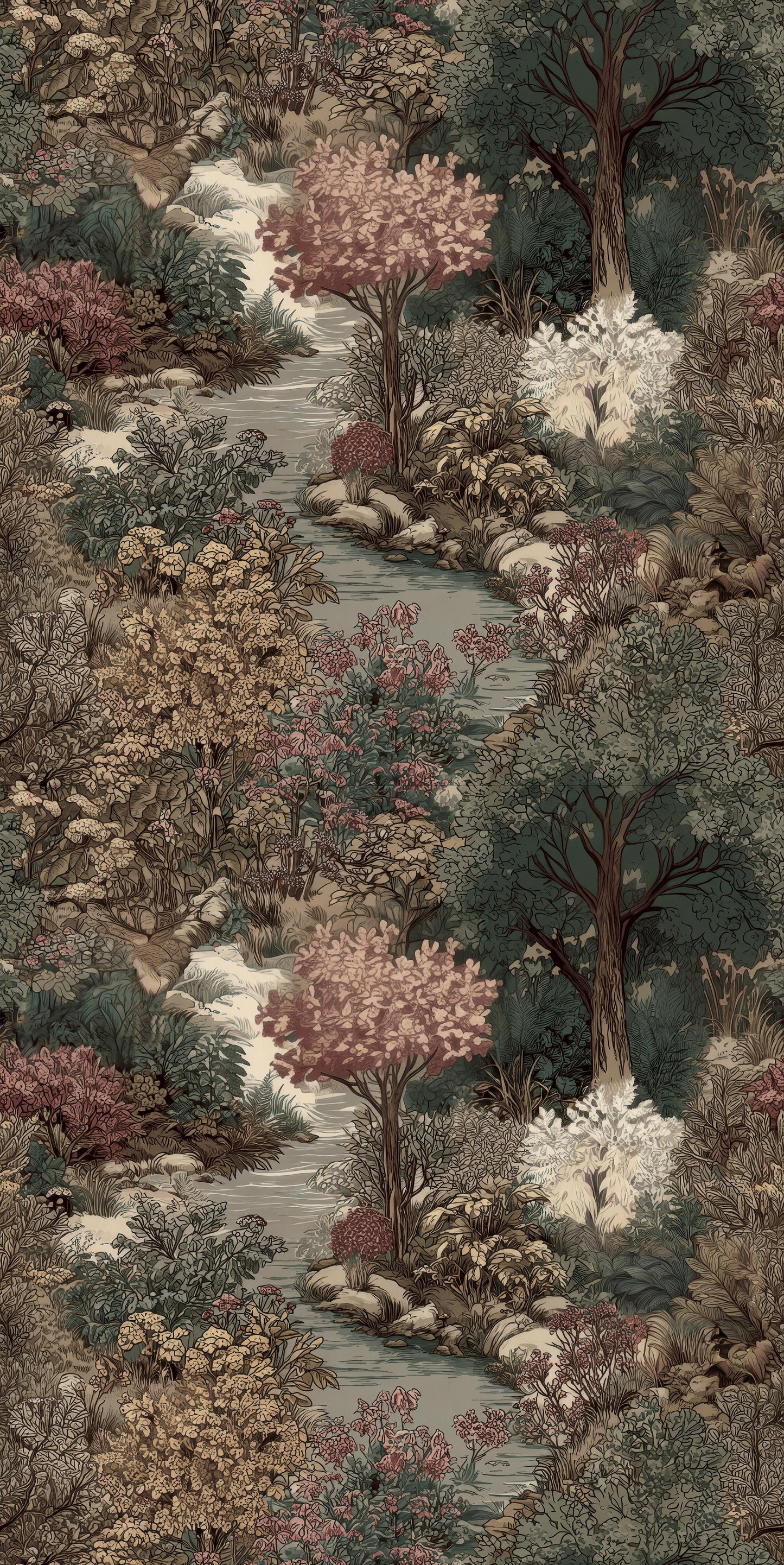 Vintage Forest Shower Panel