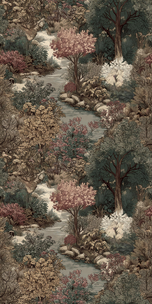 Vintage Forest Shower Panel