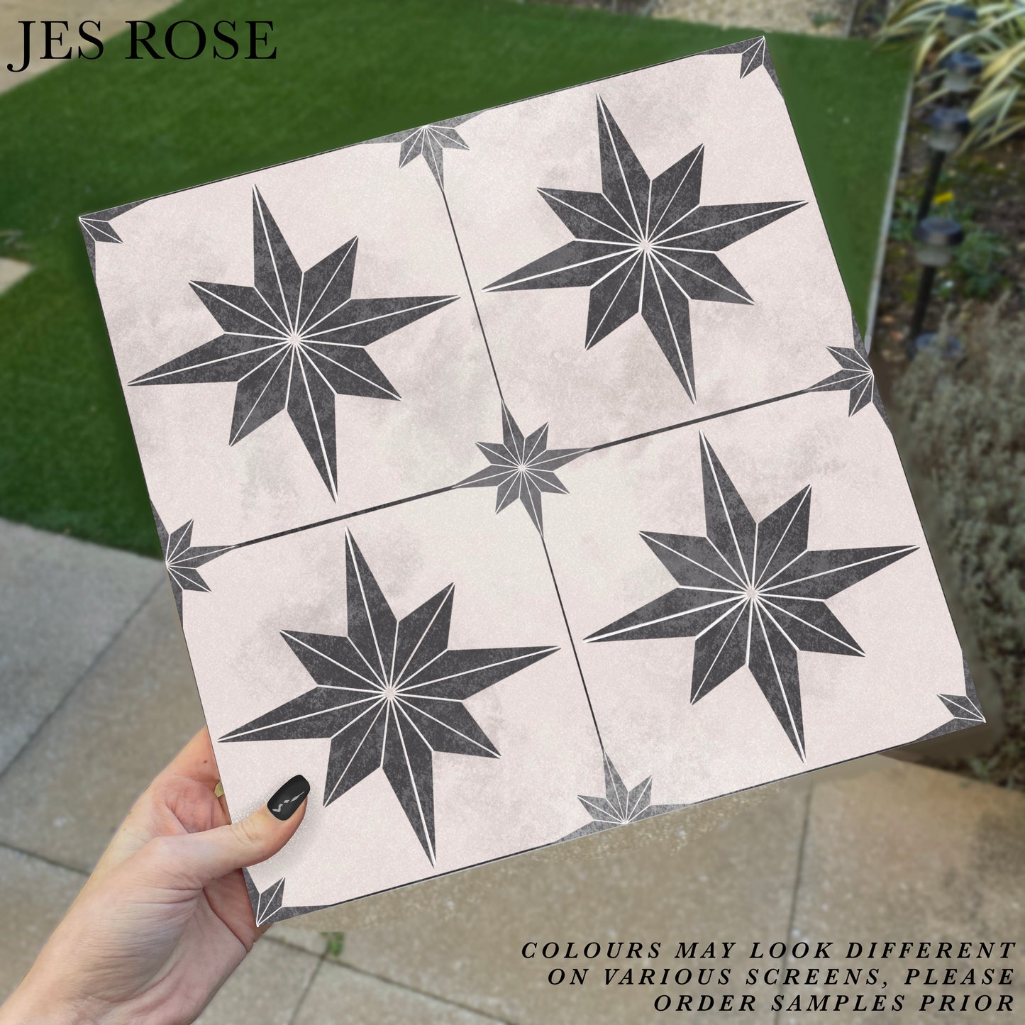 Astral Star Rustic Black & White Premium Peel & Stick Tiles