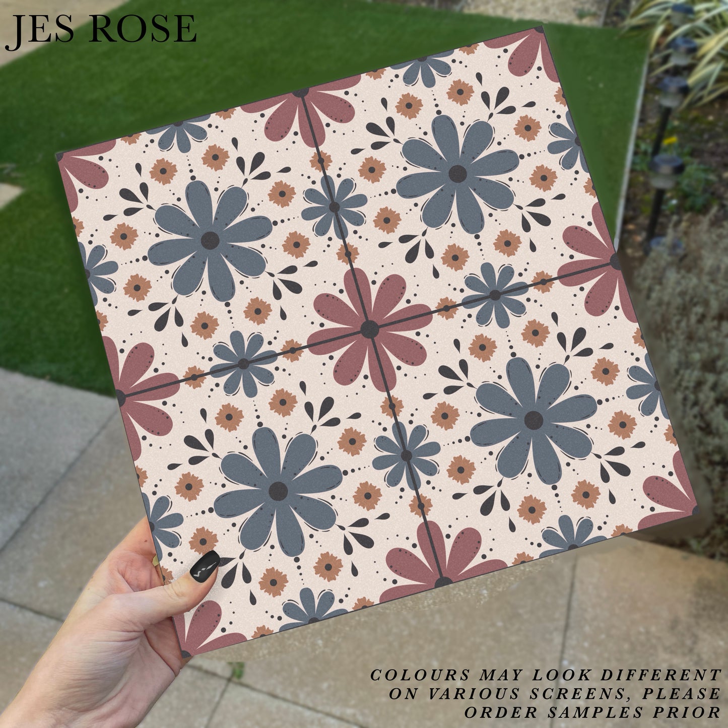 Floral Tiles Boho Premium Peel & Stick Tiles