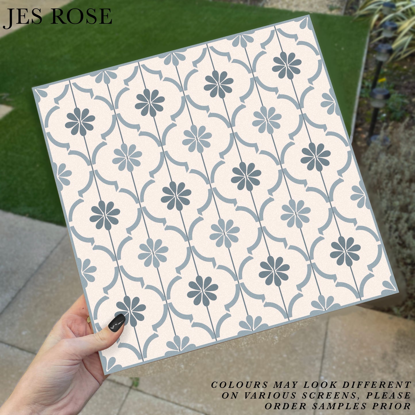 Baby Blue Moroccan Jannah Premium Peel & Stick Tiles
