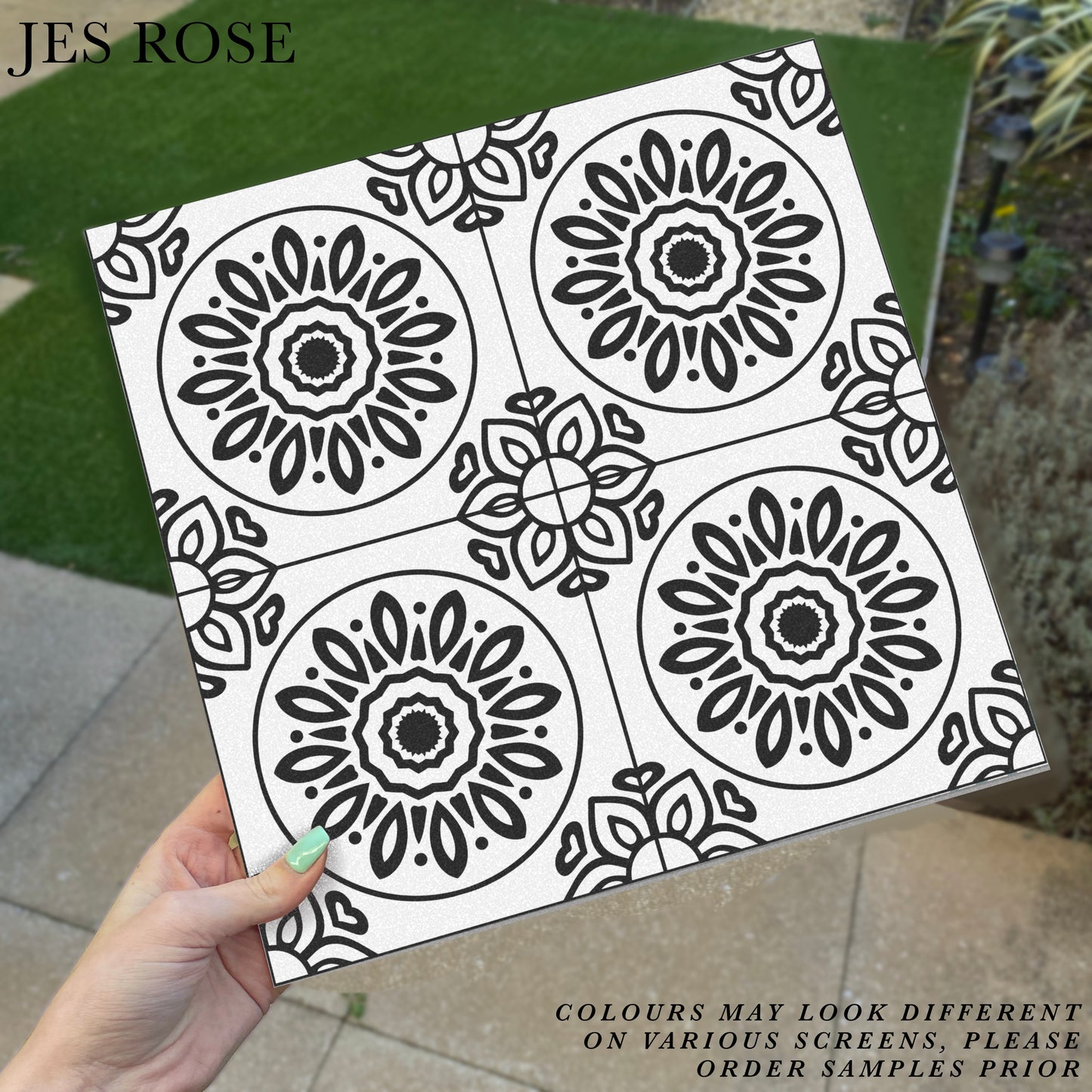 French Black (Small) Premium Peel & Stick Tiles