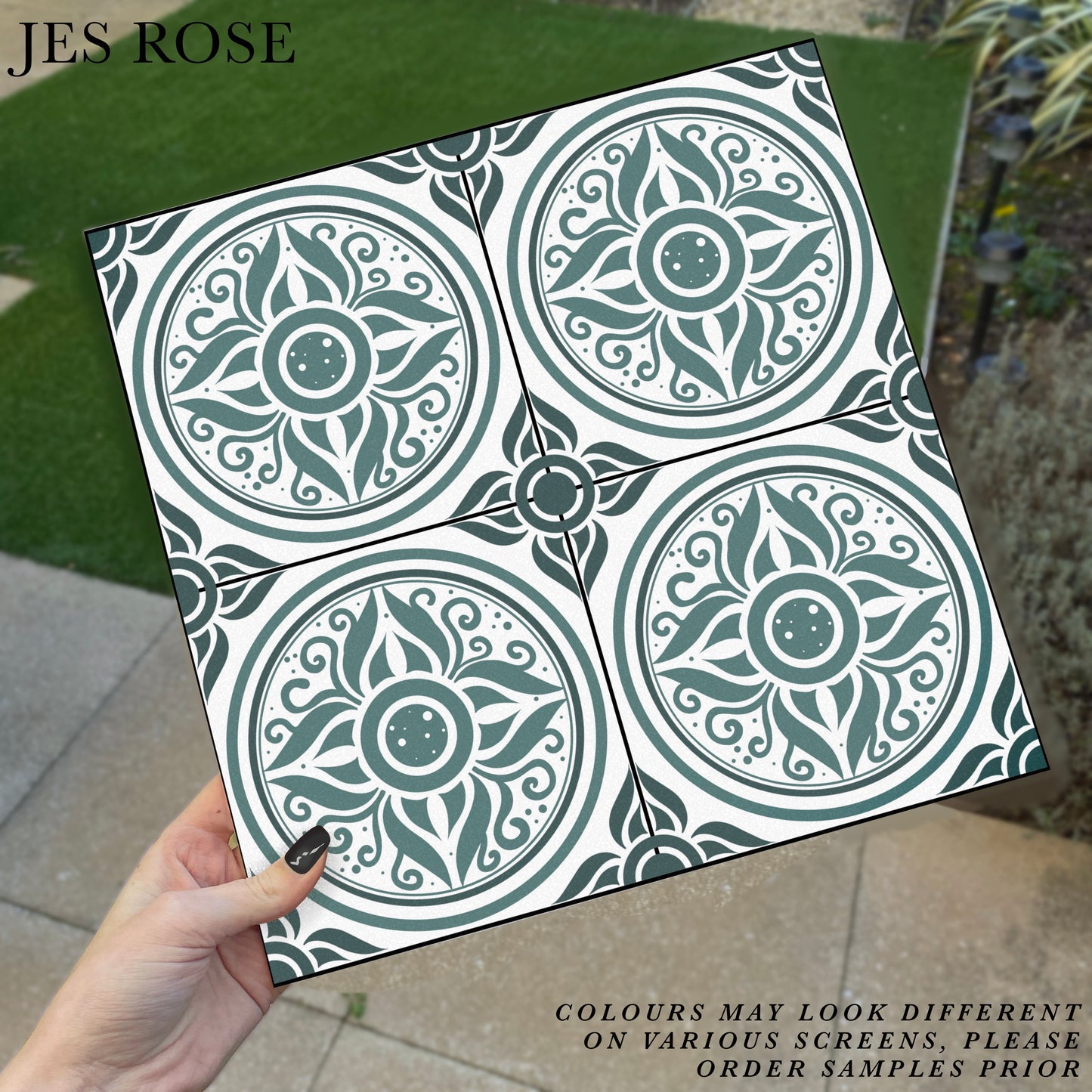 Lisbon Teal Premium Peel & Stick Tiles