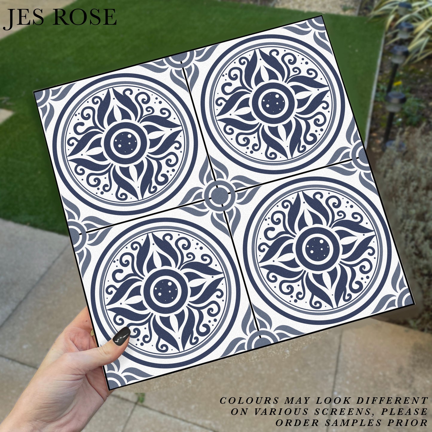 Lisbon Navy Premium Peel & Stick Tiles