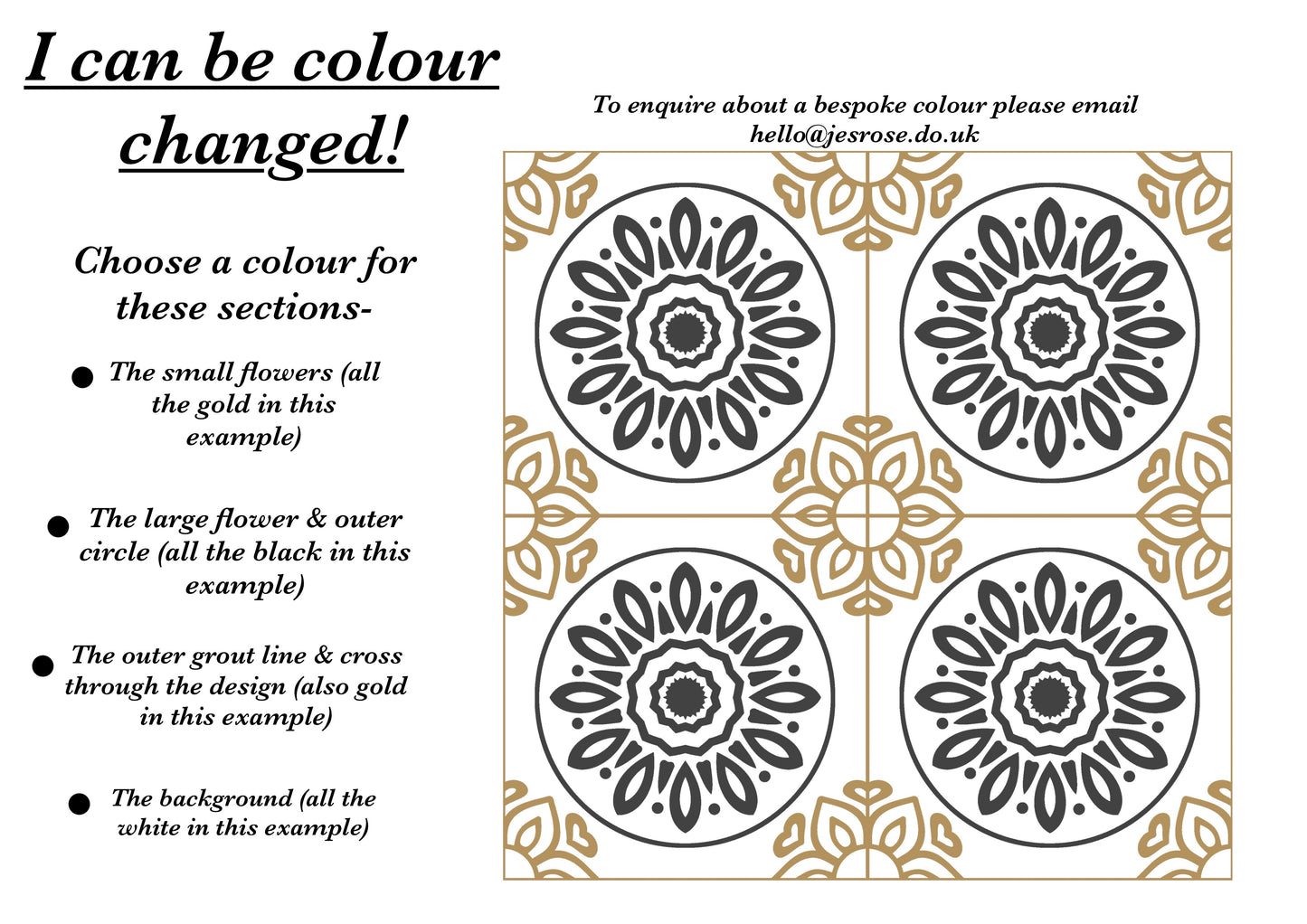 French Black & White (Large) Premium Peel & Stick Tiles