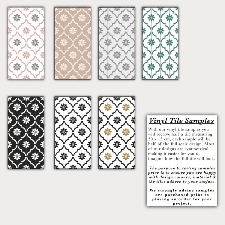 Moroccan Jannah Black Premium Peel & Stick Tiles
