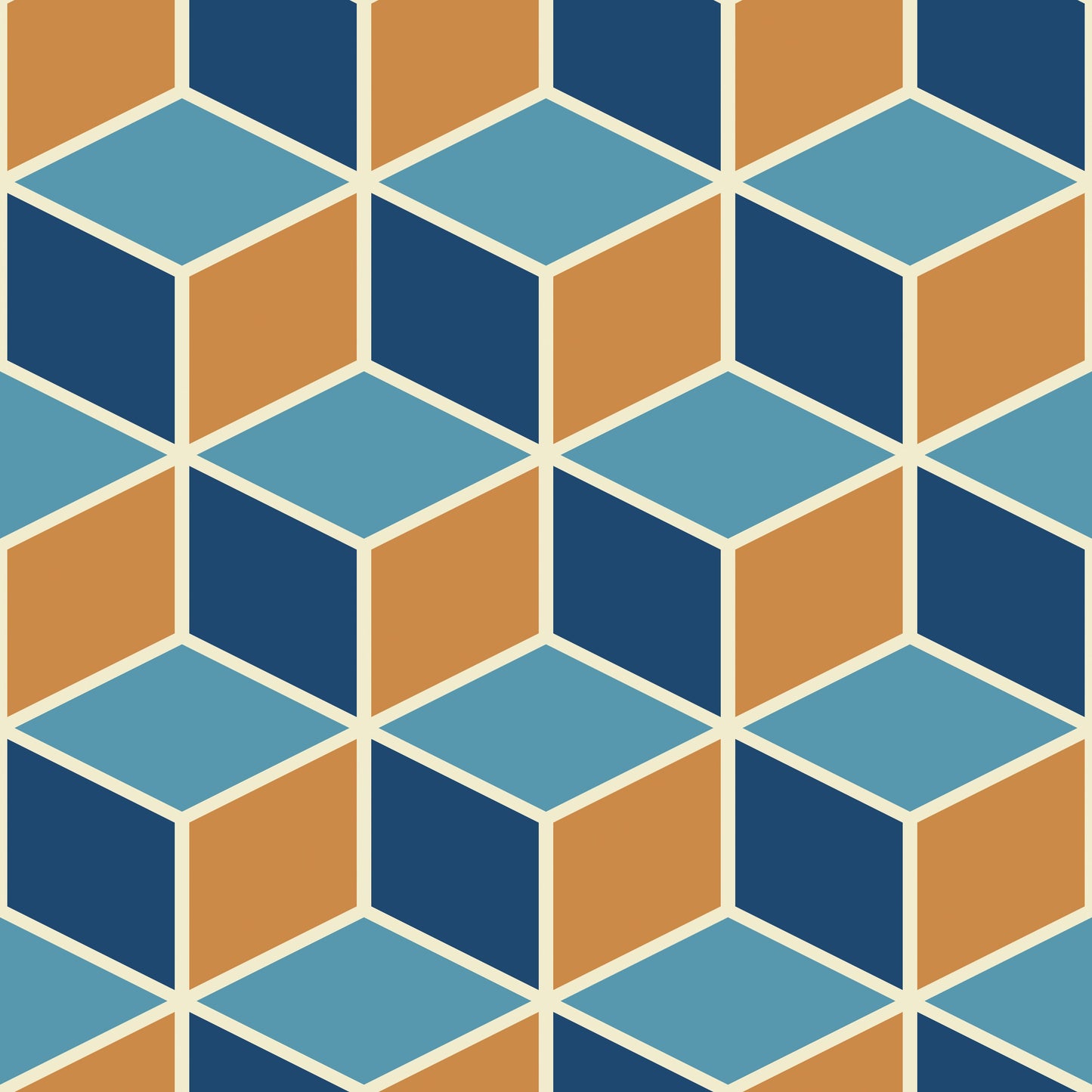 Blue & Orange Cubes Vinyl Laptop/Tablet Skin