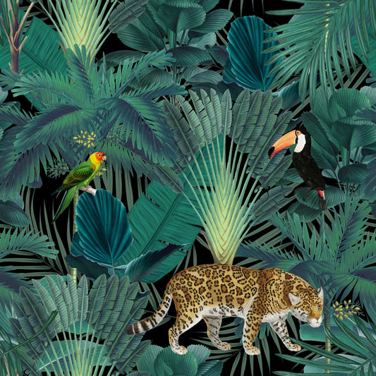 Jungle & Black Vinyl Laptop/Tablet Skin