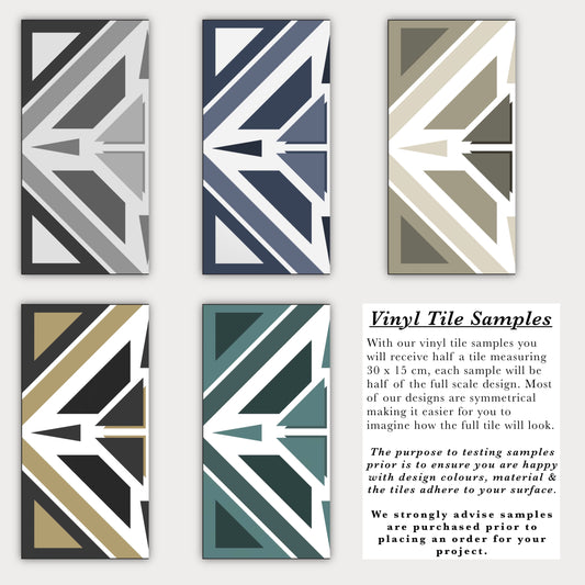 Aztec Navy Premium Peel & Stick Tiles