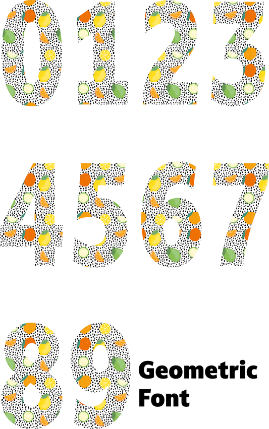 Citrus Slices & Dalmatian Number Decal