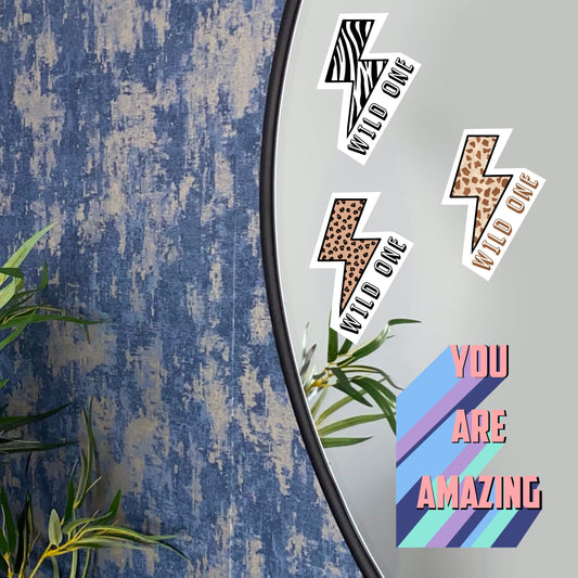 Wild One (Giraffe Print) Window/Mirror Decal