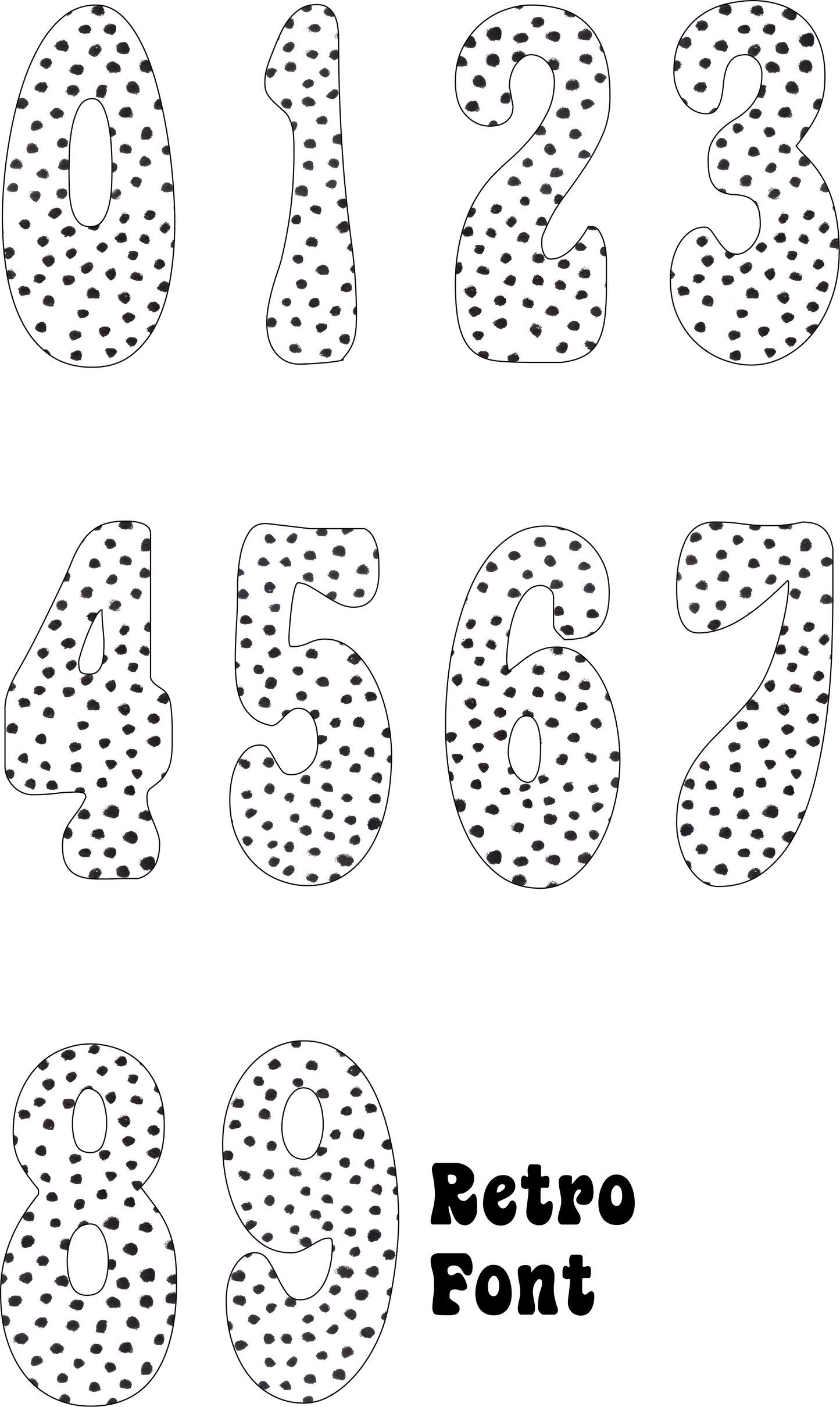 Polka Dot Number Decal