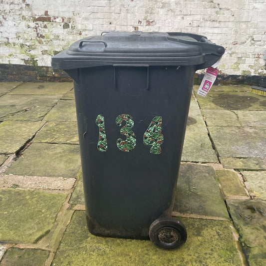 Banana Leaf & Leopard Number Decal