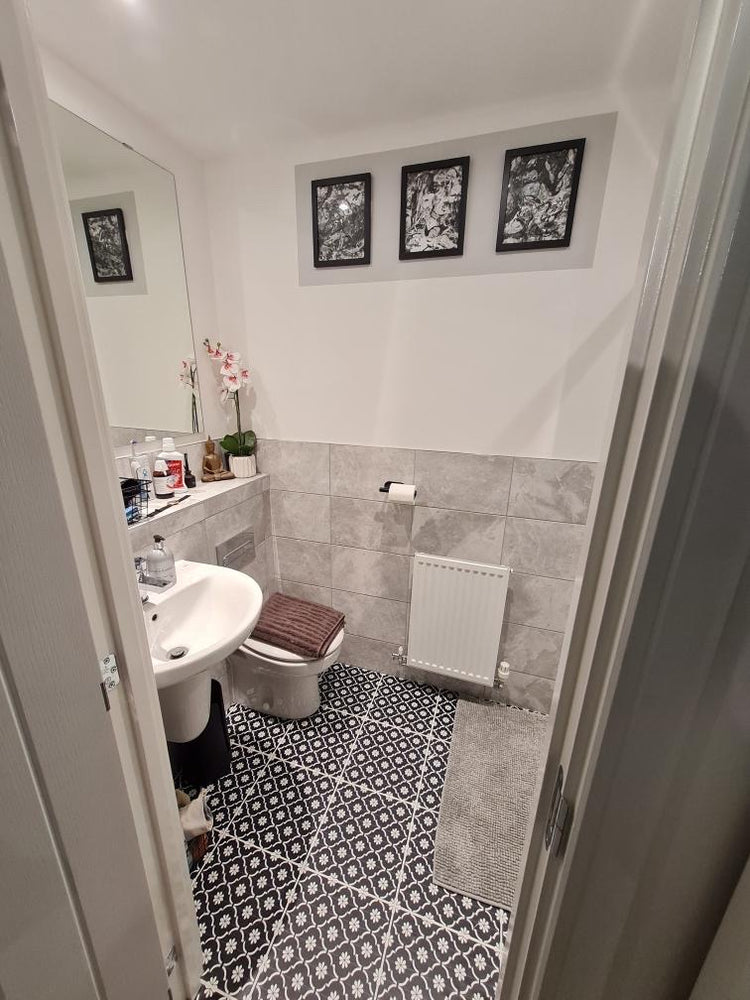 Moroccan Jannah Black Premium Peel & Stick Tiles
