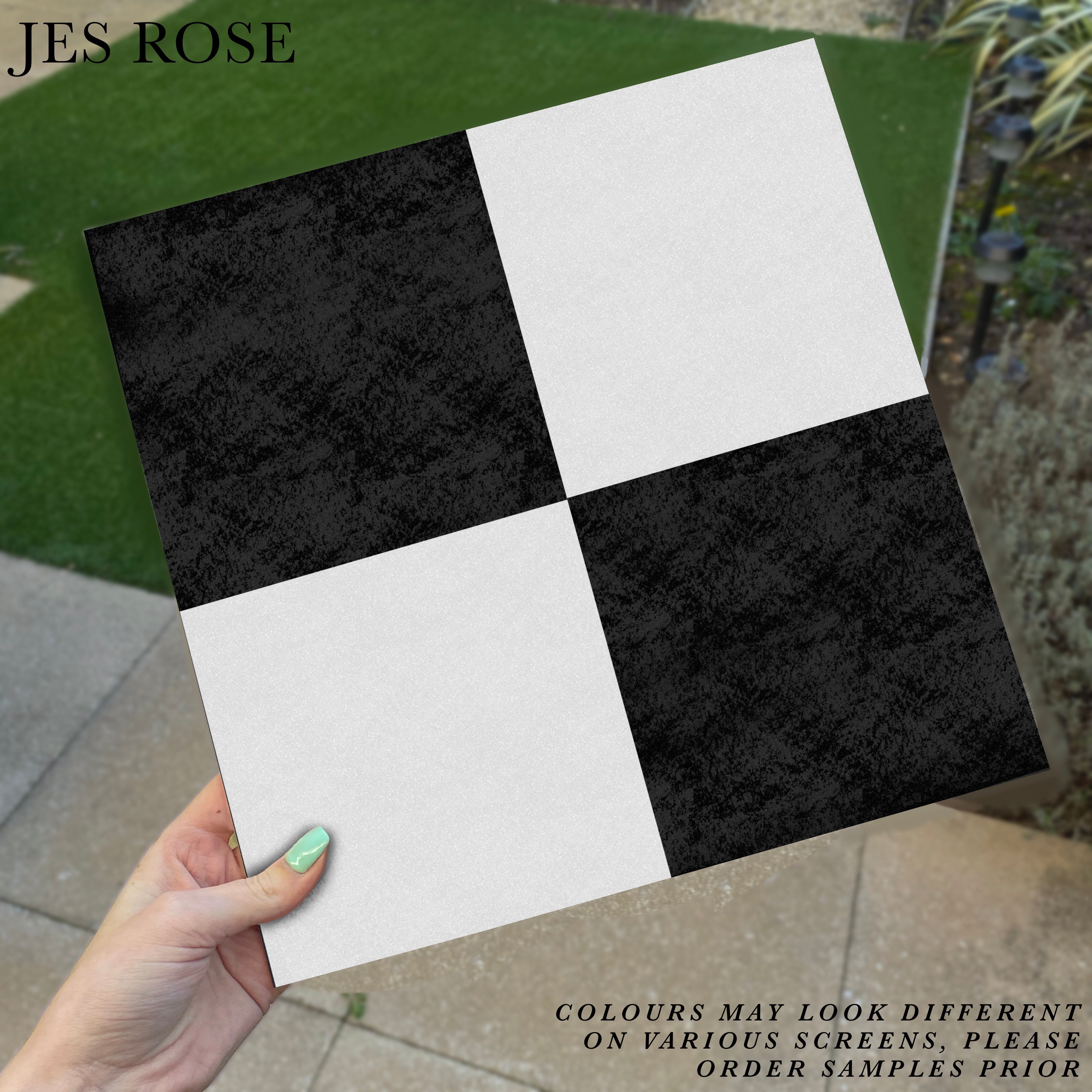 Black White Checked Premium Peel Stick Tiles Jes Rose