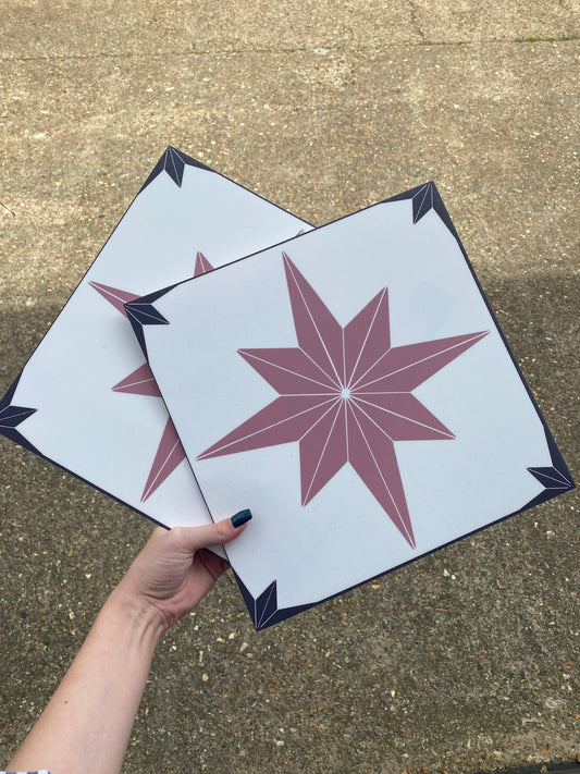 Astral Star Pink (Large) Premium Peel & Stick Tiles
