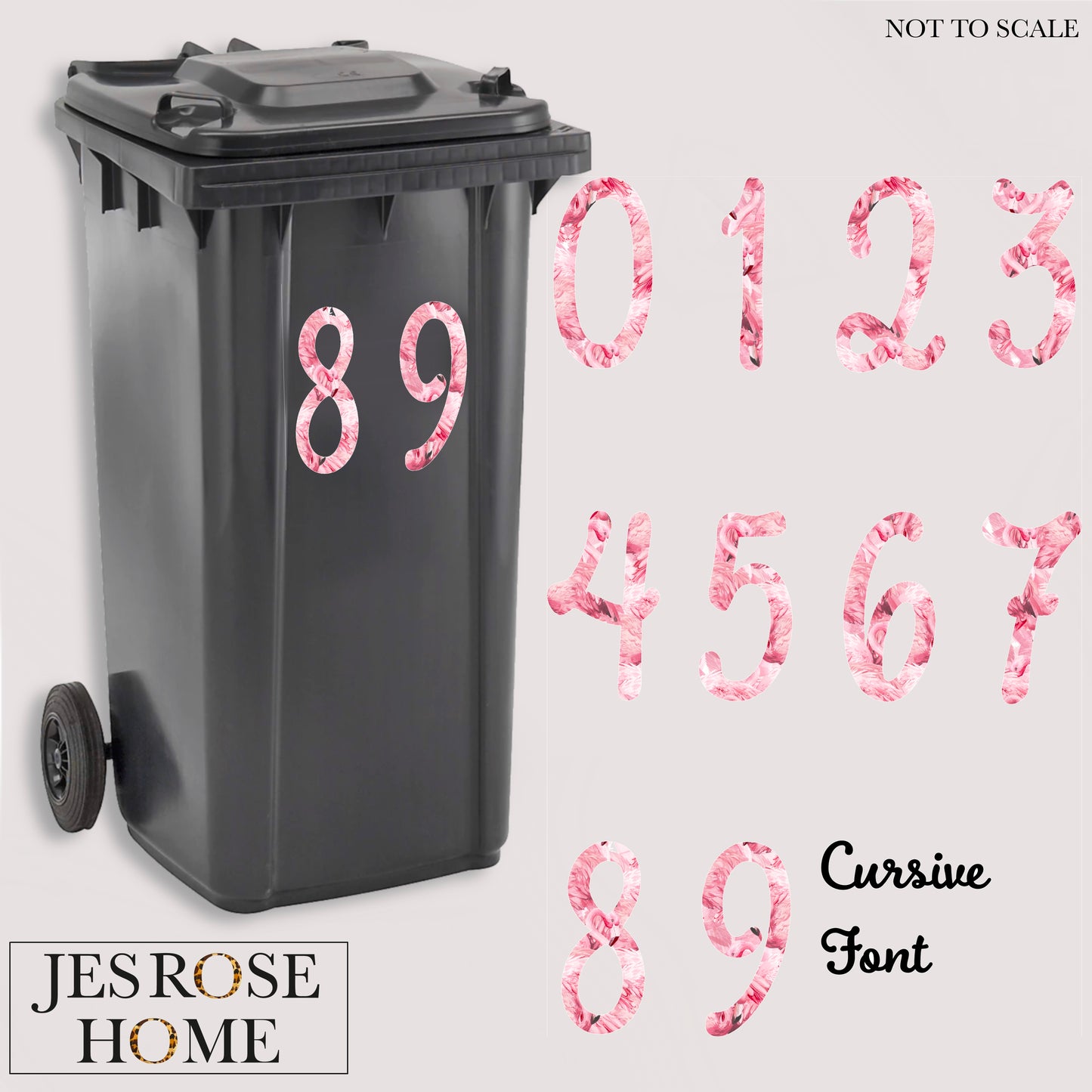 Layered Flamingo Number Decal
