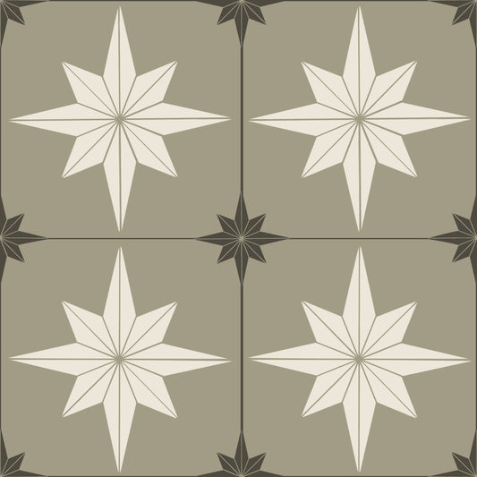 Astral Star Tiles / Colour Background - Standard Vinyl