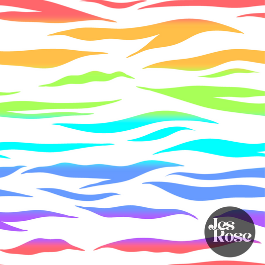 Zebra Rainbow - Window Vinyl