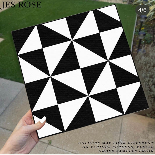 Art Deco Black Premium Peel & Stick Tiles