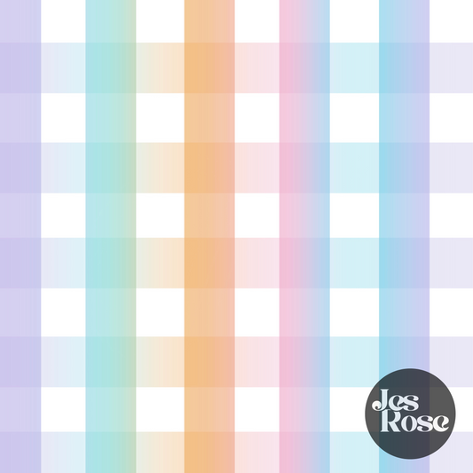 Pastel Gingham - Window Vinyl