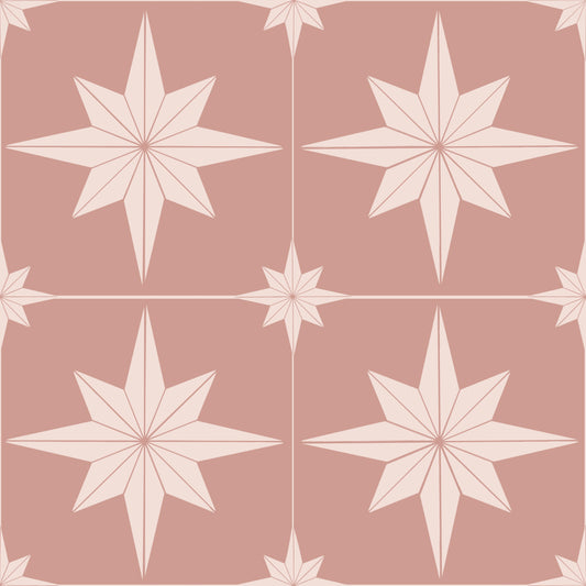 Astral Star Tiles / Colour Background  - Floor & Wall Vinyl